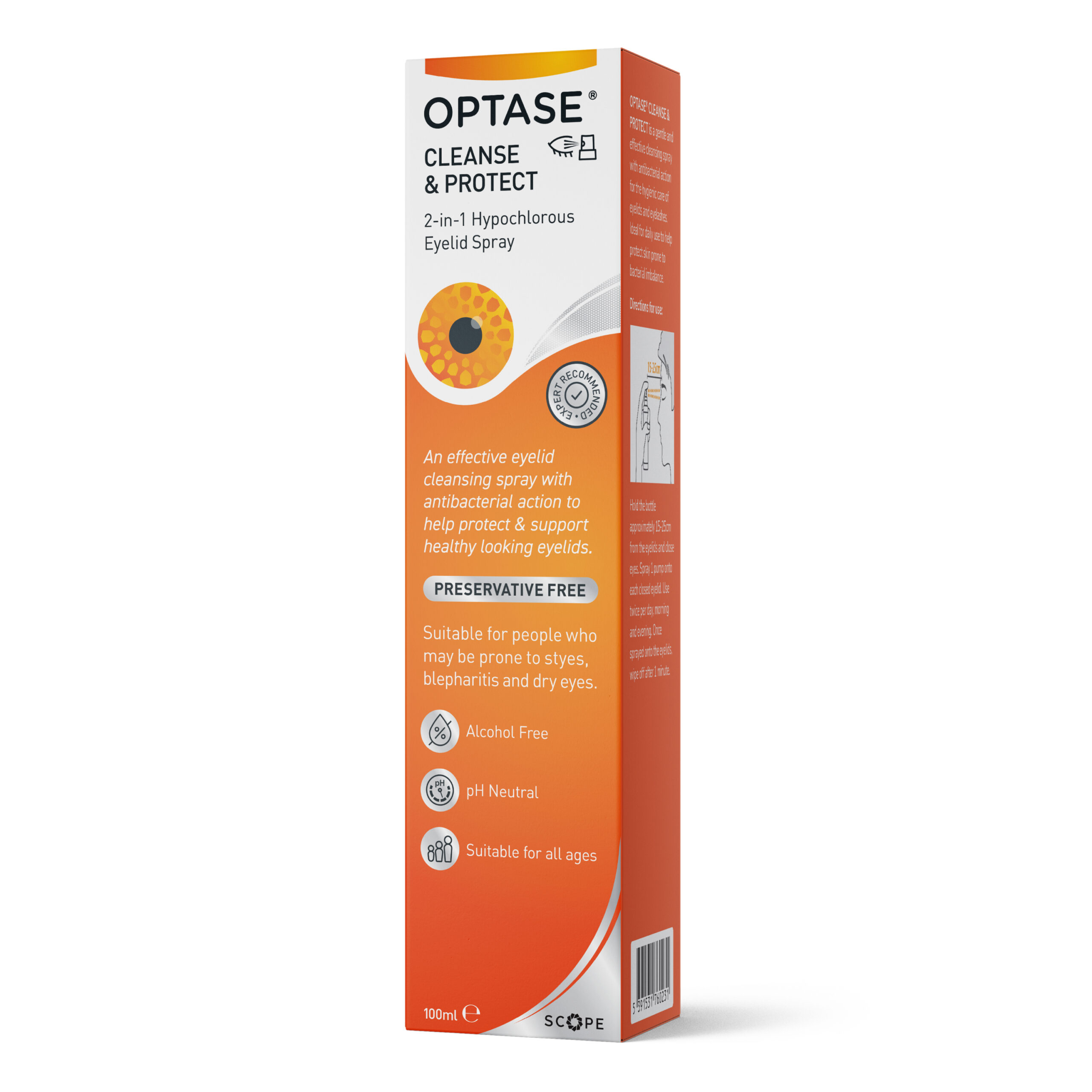 Optase Cleanse & Protect 2-in1 Eyelid Cleansing Spray