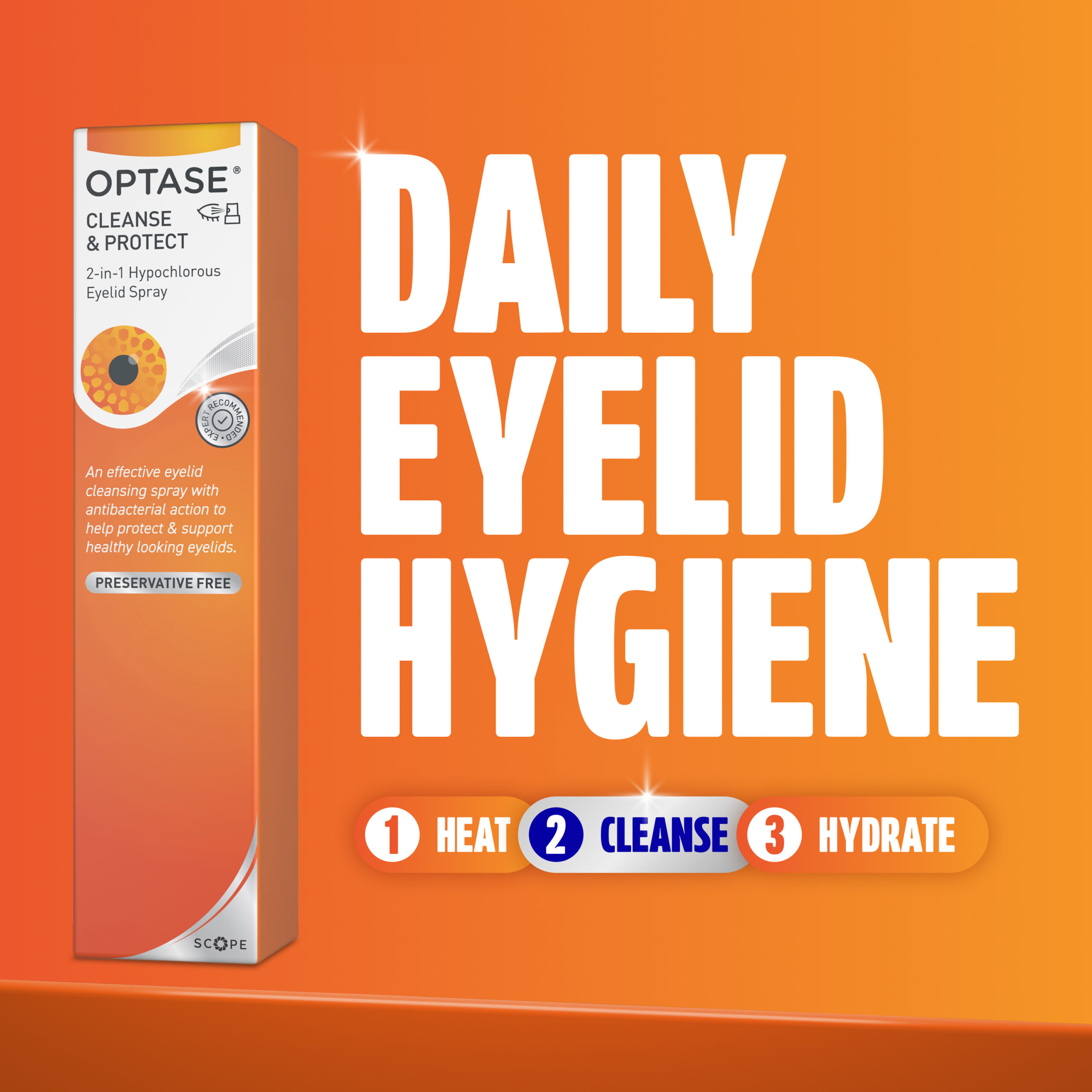 Optase Cleanse & Protect 2-in1 Eyelid Cleansing Spray