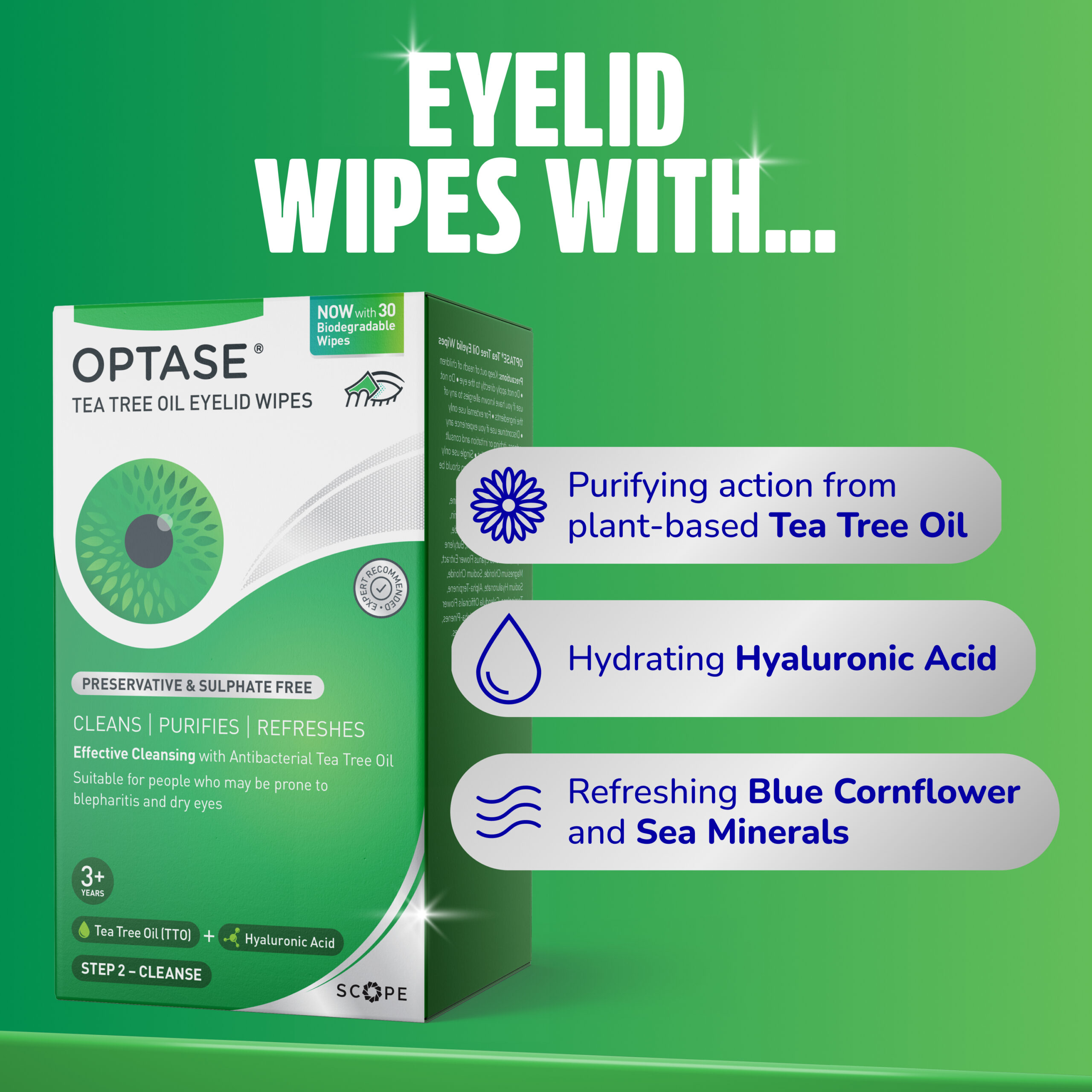 Optase Tea Tree Oil Eyelid Wipes