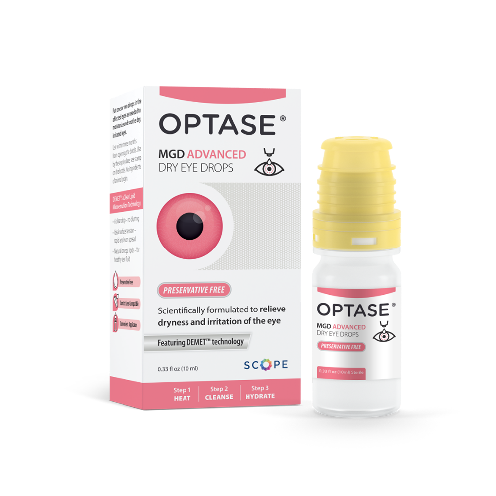 Optase Gotas avanzadas para ojos secos MGD Gotas para ojos secos y MGD Lágrimas  artificiales para síntomas de MGD Tecnología Demet botella – Yaxa Store