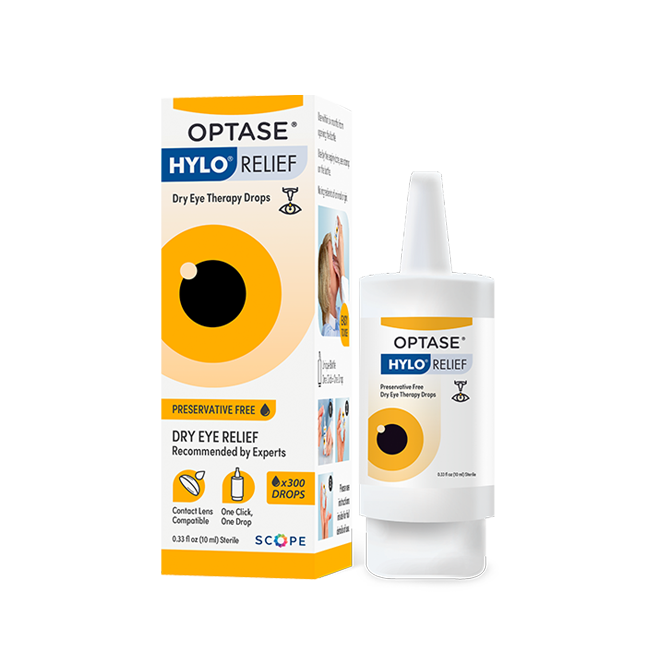  OPTASE HYLO Relief - Gotas para ojos secos, de acción