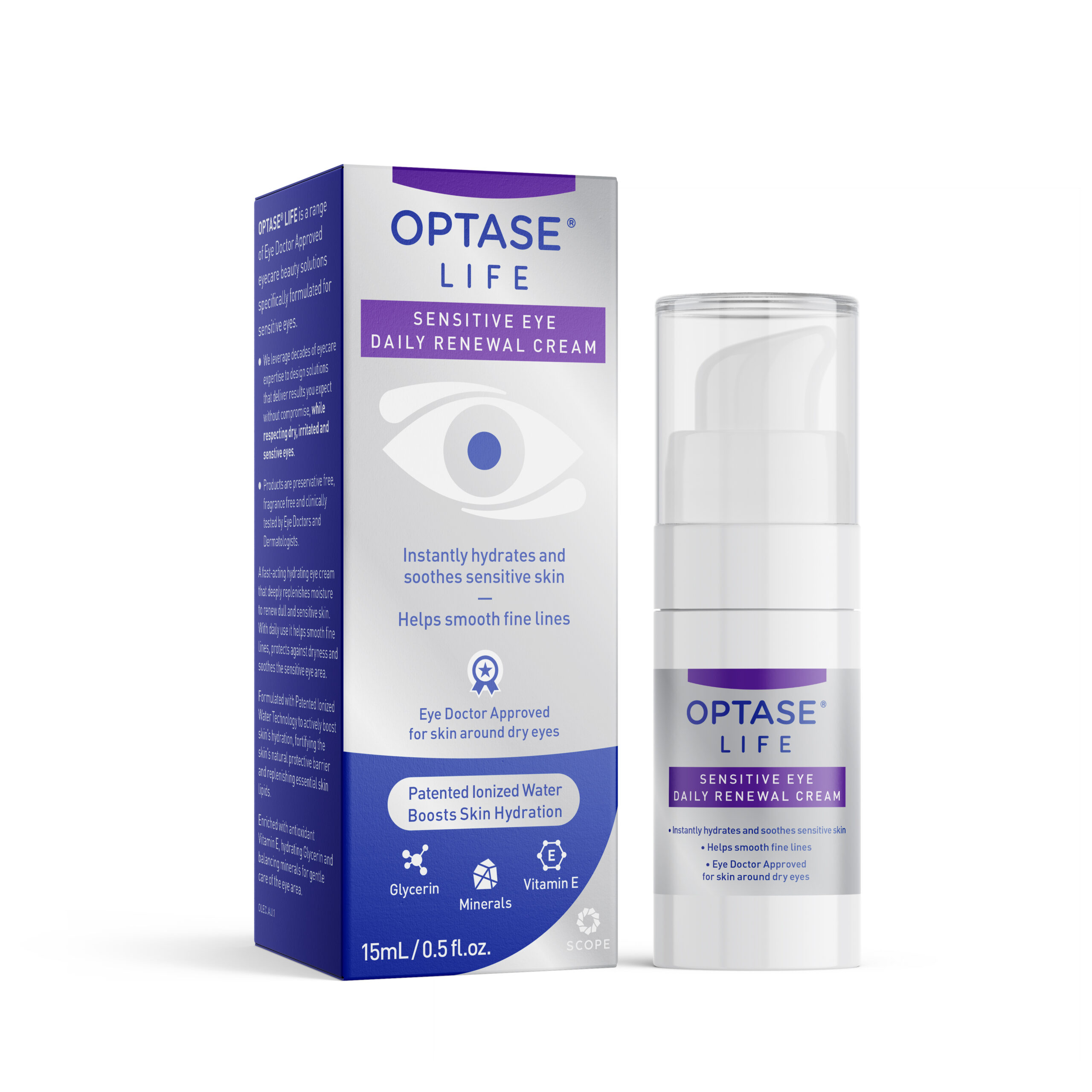 OPTASE LIFE Sensitive Eye Daily Renewal Cream