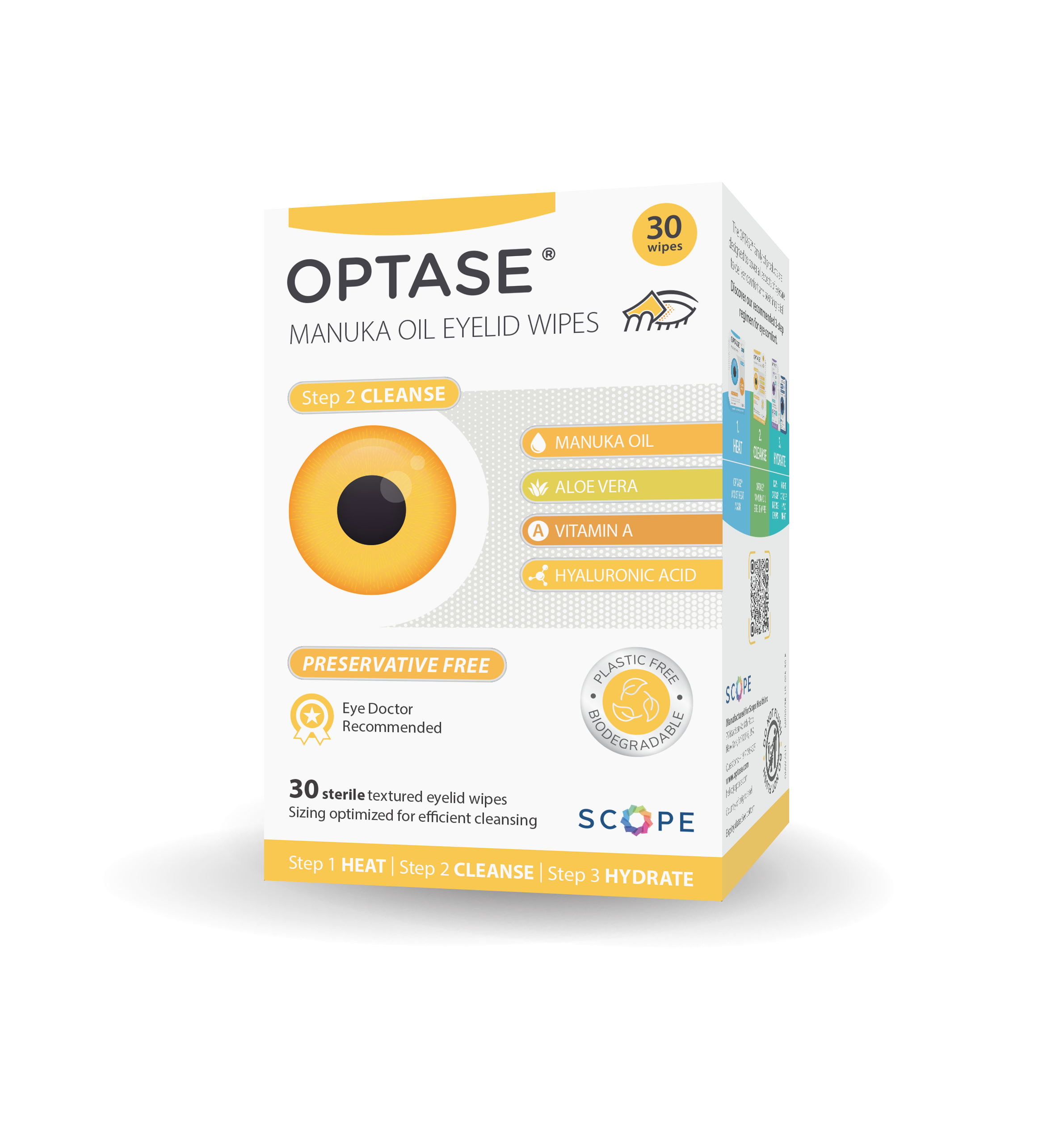 OPTASE<sup>®</sup> Manuka Oil Eyelid Wipes