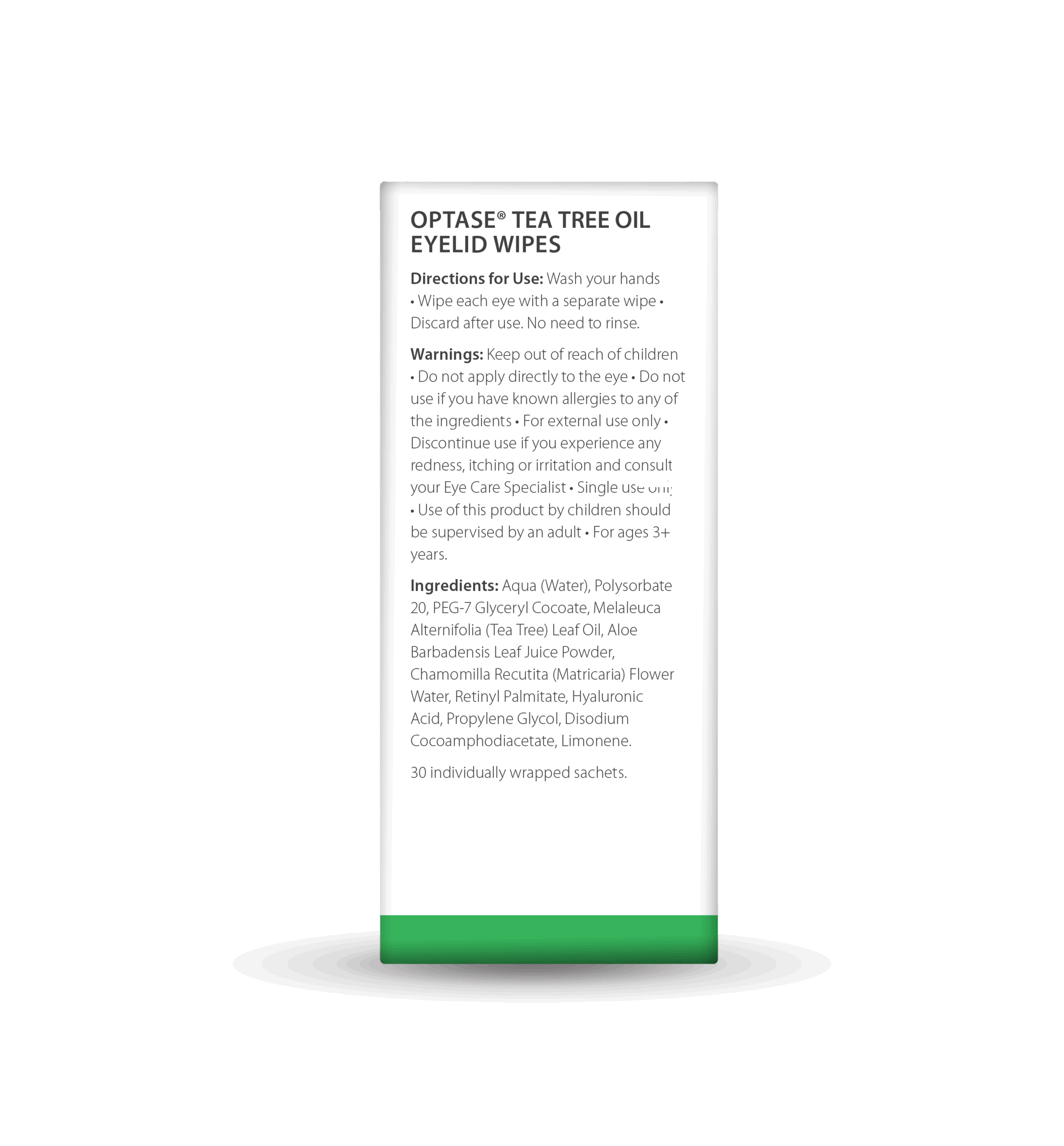 OPTASE<sup>®</sup> Tea Tree Oil Wipes 30 Count