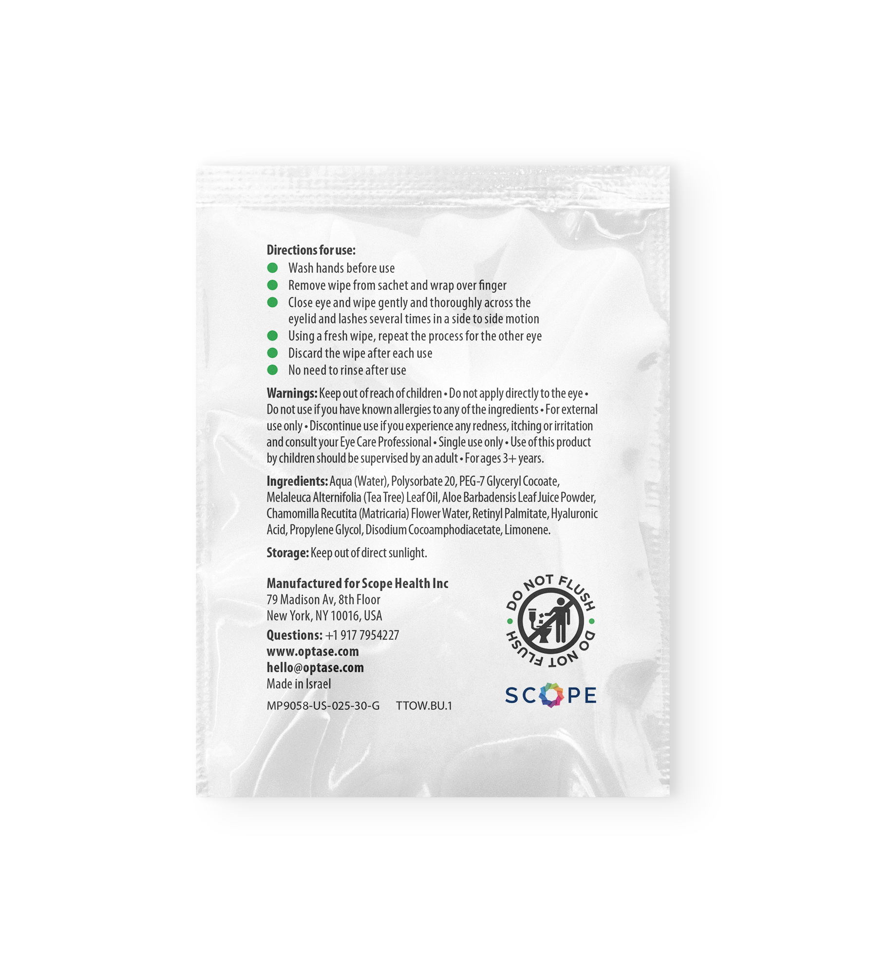 OPTASE<sup>®</sup> Tea Tree Oil Wipes 30 Count