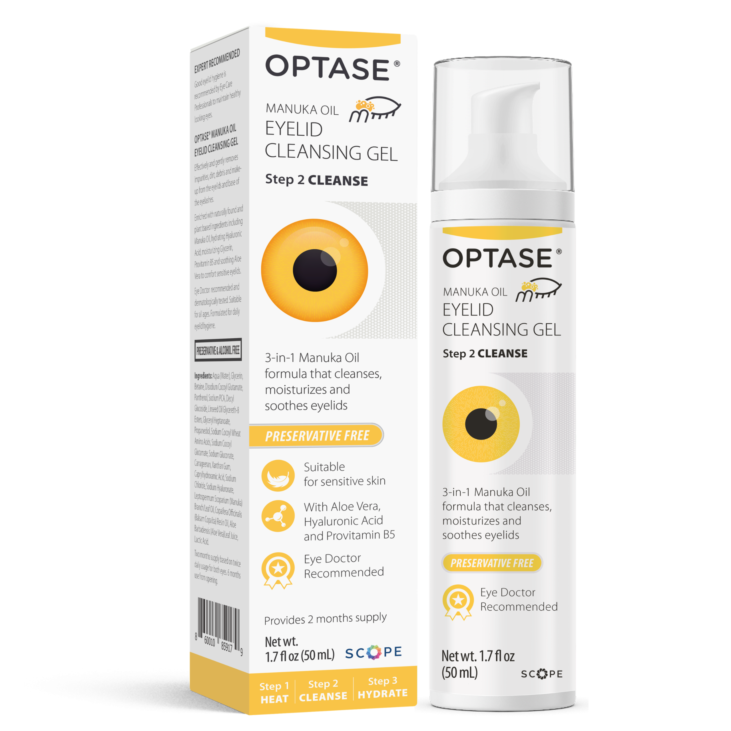 OPTASE<sup>®</sup> MANUKA OIL Eyelid Cleansing Gel