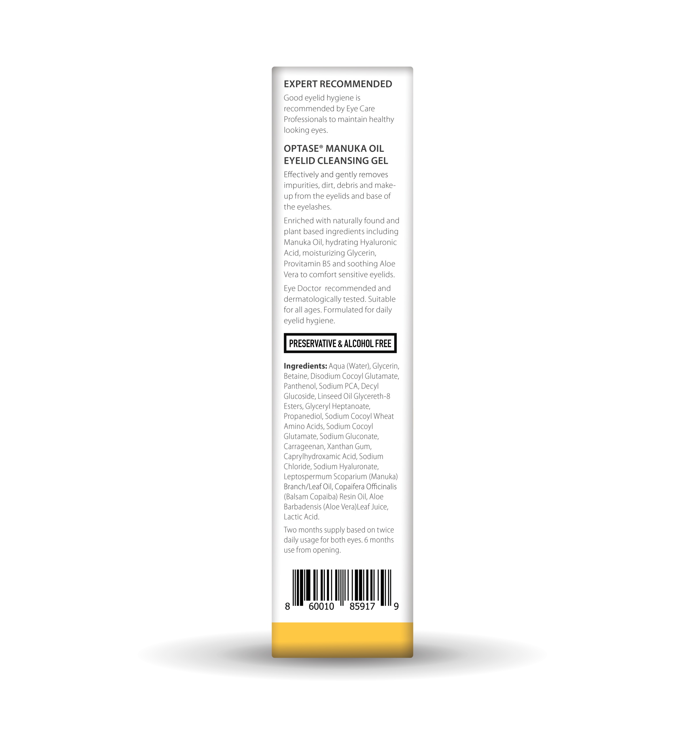 OPTASE<sup>®</sup> MANUKA OIL Eyelid Cleansing Gel