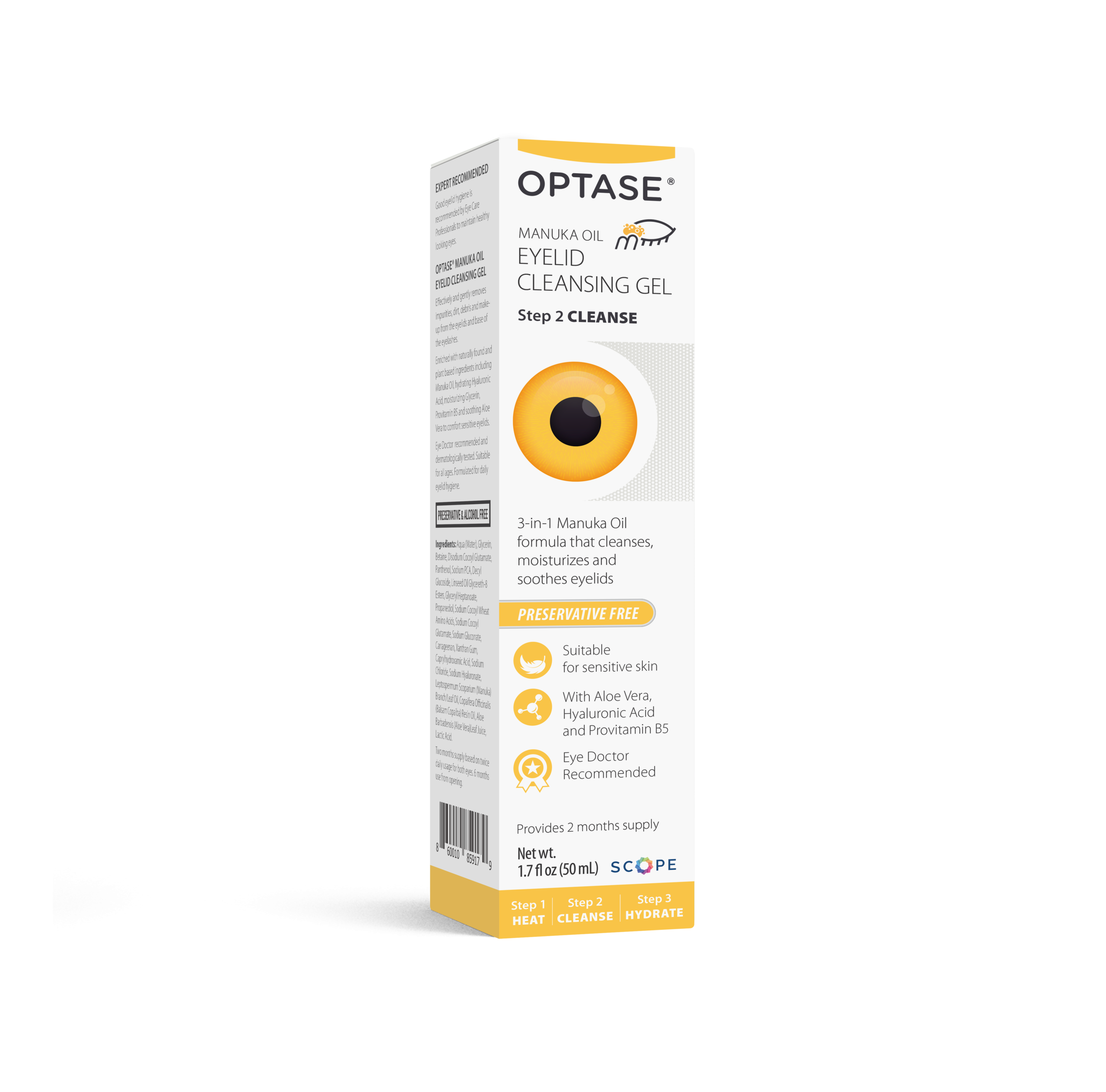 OPTASE<sup>®</sup> MANUKA OIL Eyelid Cleansing Gel